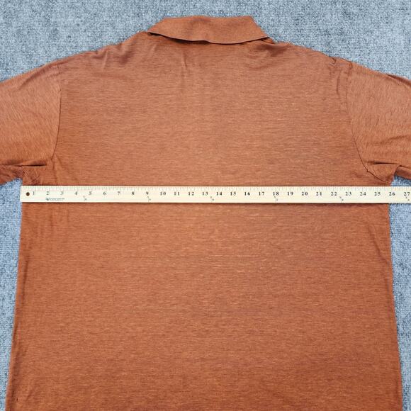 Bugatchi Uomo Shirt Mens XL Orange Polo TPC Scottsdale Golf Egyptian Cotton - Picture 4 of 16